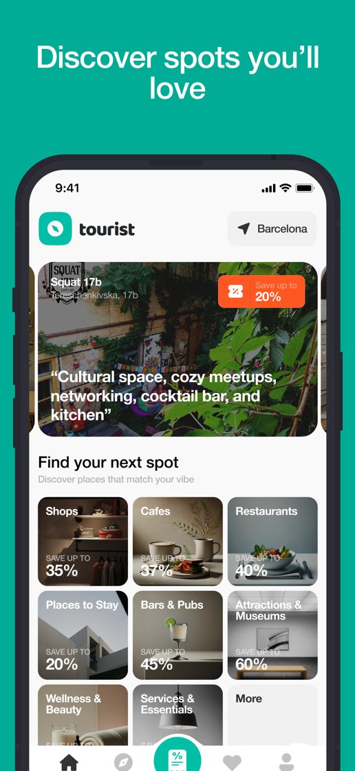 Captura de ecrã da app Tourist 1